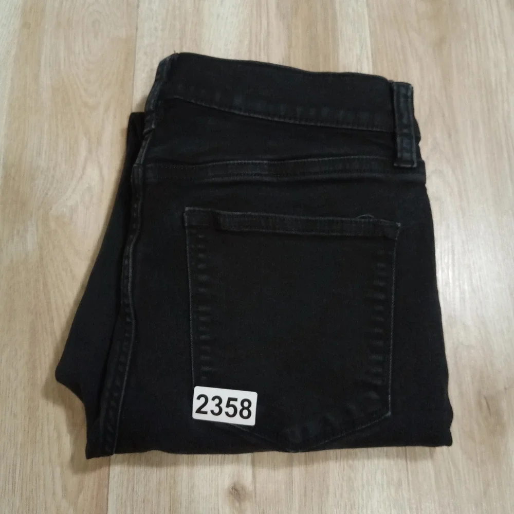 J.Crew Womens High Rise Skinny Jeans Black‎ Stretch Denim Size 29 RN77388